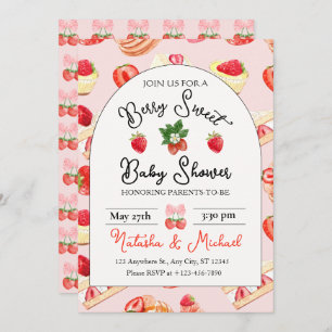 Berry Sweet Strawberry Baby Shower Invitation