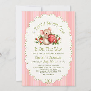 Berry Sweet Strawberry Baby Shower Invitation