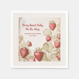 Berry Sweet Strawberry baby shower  Napkin