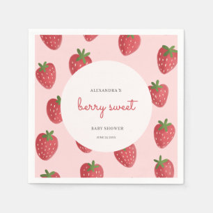 Berry Sweet Strawberry Baby Shower Napkin