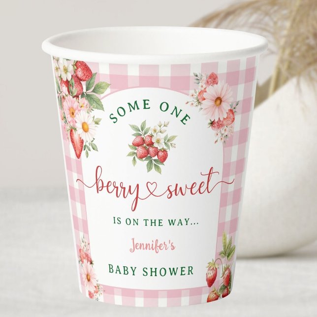 Berry Sweet Strawberry Baby Shower  Paper Cups (Creator Uploaded)