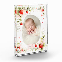 Berry Sweet Strawberry Botanical Baby Monogram