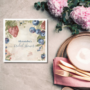 Berry Sweet Strawberry Bridal Shower  Napkin