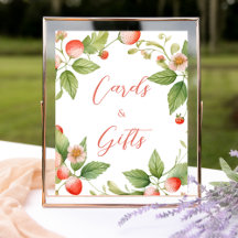 Berry Sweet Strawberry Cards and Gifts Sign