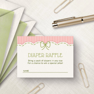 Berry Sweet Strawberry Diaper Raffle Enclosure Card
