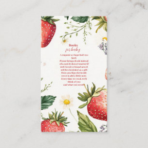 Berry Sweet Strawberry Girl Baby   Books for Baby Enclosure Card