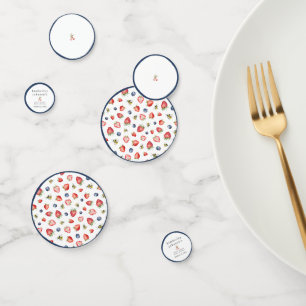 Berry Sweet Strawberry Girl Baby Shower Confetti