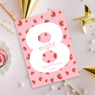 Berry Sweet Strawberry Happy Birthday Card