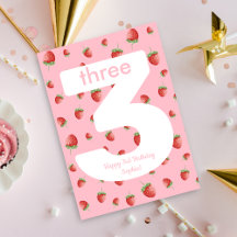 Berry Sweet Strawberry Happy Birthday Card