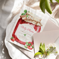 Berry Sweet Strawberry Jam Pink Baby Shower