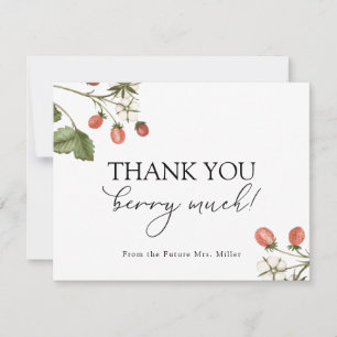 Berry Sweet Strawberry Shower Thank You Card