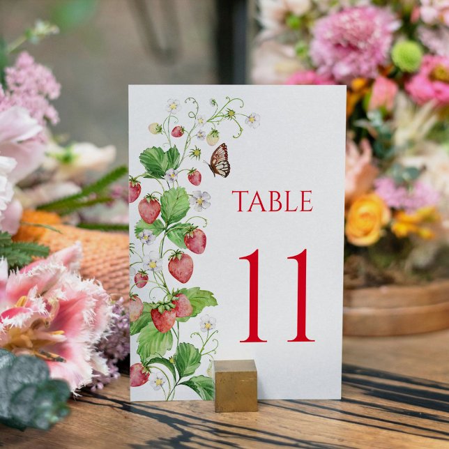 Berry Sweet Strawberry Table Number (Creator Uploaded)