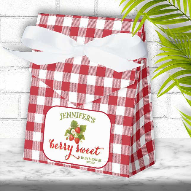 Berry Sweet Strawberry Theme Baby Shower Favour Box (Creator Uploaded)