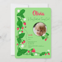 Berry Sweet Strawberry Vine 1st Birthday Girl