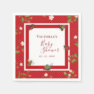 Berry Sweet Strawberry Watercolor Baby Napkin