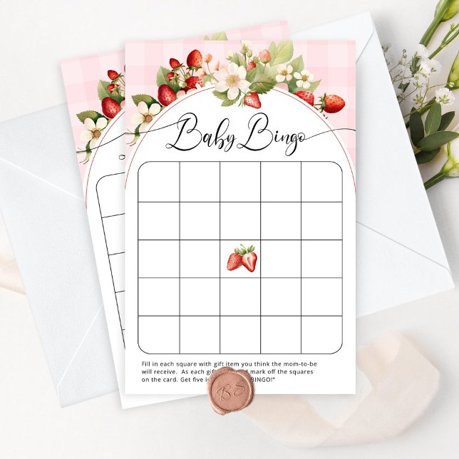 Berry sweet strawbery baby shower bingo game (Creator Uploaded)