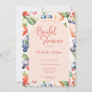 Berry Sweet Summer Wild Berries & Flowers Bridal Invitation