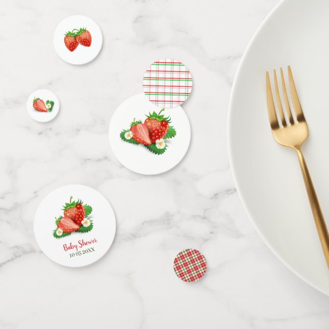 Berry Sweet  Watercolor Baby Shower Table Confetti (Group)