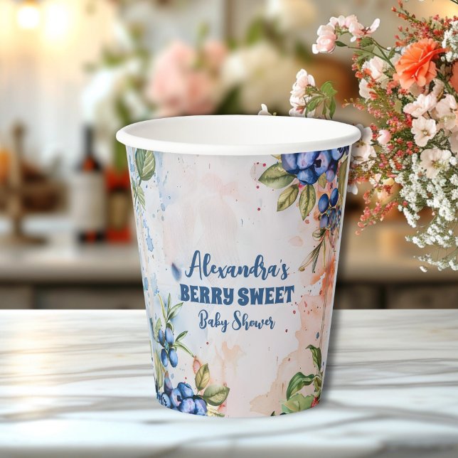 Berry Sweet  Wild Berries & Flowers Baby Shower Paper Cups (Creator Uploaded)