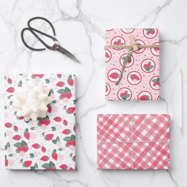 Berry Theme Birthday or Baby Shower Gift Wrap (Front)