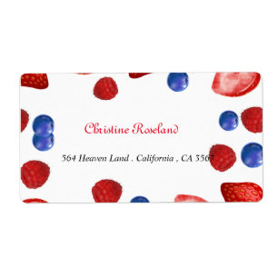 Berry Themes baby girl birthday Return adreess 