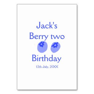 Berry two birthday blue berry add name date kids r table number