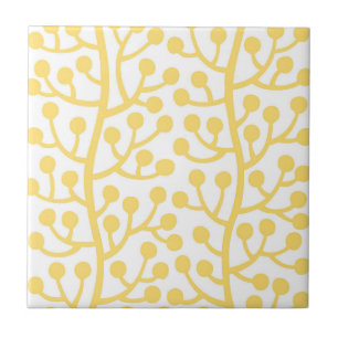 Berry Vine Pattern Ceramic Tile