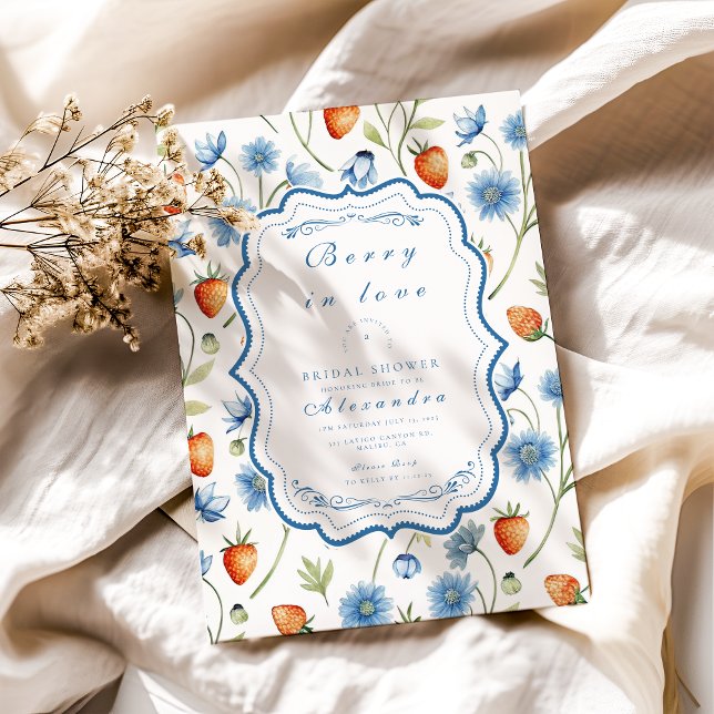 Berry Vine Romance Bridal Shower Invitation (Creator Uploaded)