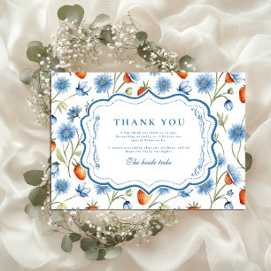 Berry Vine Romance Bridal Shower Thank You Card