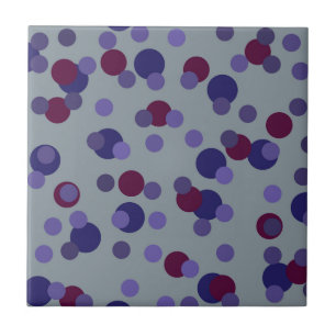 Berry, Violet and Purple dots Ceramic Tile