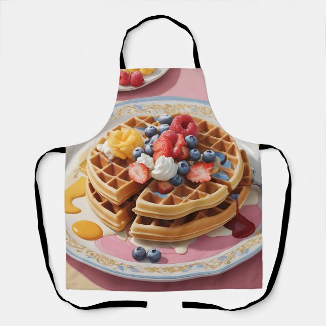 Berry Waffle Breakfast Plate Apron (Front)