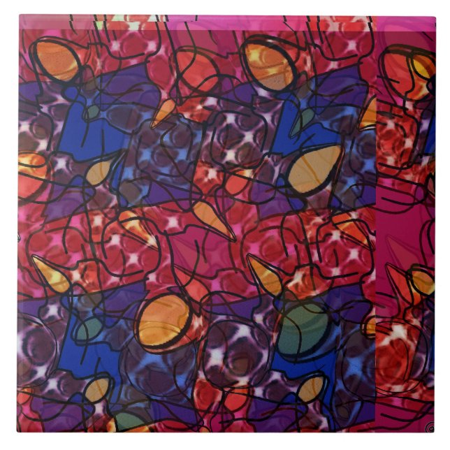 Berry Wall Ceramic Tile (Front)