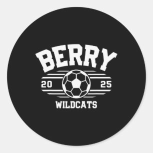 Berry Wildcats Soccer Byll 2025 Classic Round Sticker