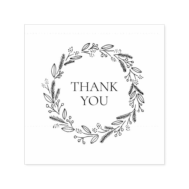 Berry Wreath Classic Self Inking Stamp (Design)