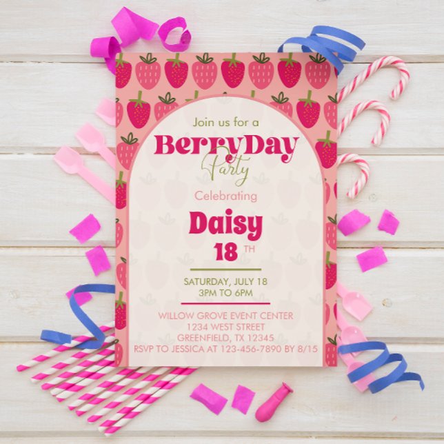 BerryDay Party - birthday Invitation (Creator Uploaded)