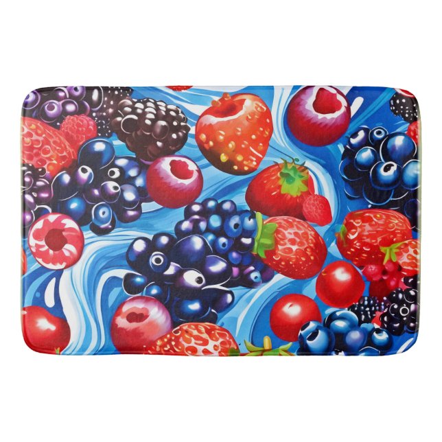 Berrylicious Blue Dream Bath Mat (Front)