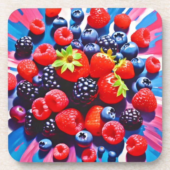 Berrylicious Burst Delight  Coaster (Front)