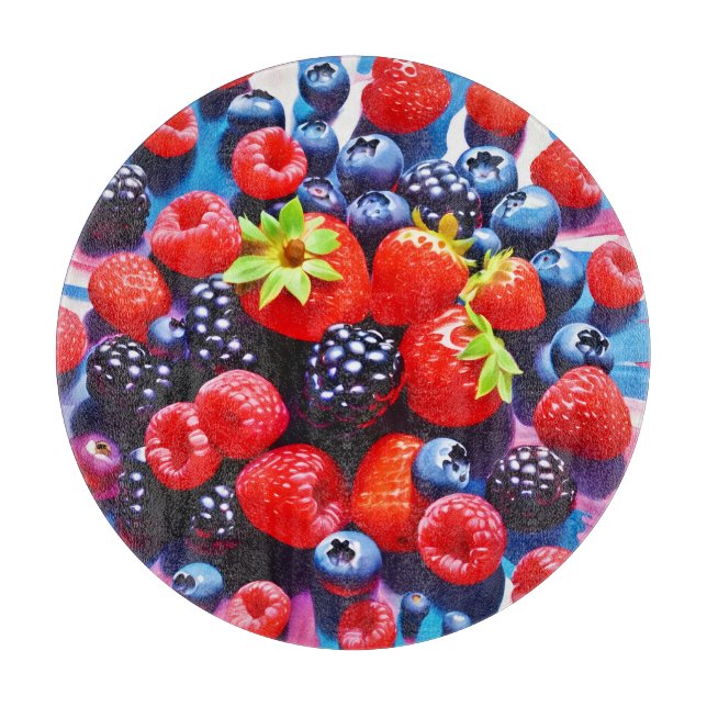 Berrylicious Burst Delight  Cutting Board (Front)