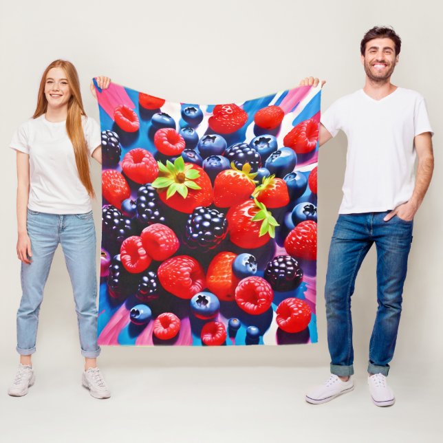 Berrylicious Burst Fleece Blanket (In Situ)