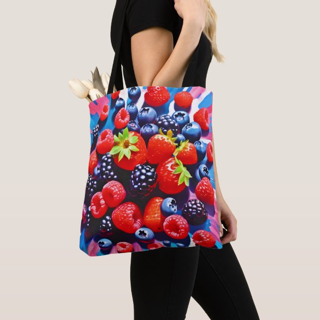 Berrylicious Burst Tote Bag (Close Up)