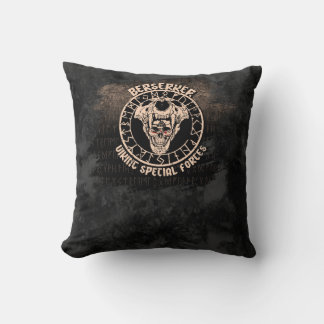Berserker Viking Special Forces Norse Skull Rune Cushion