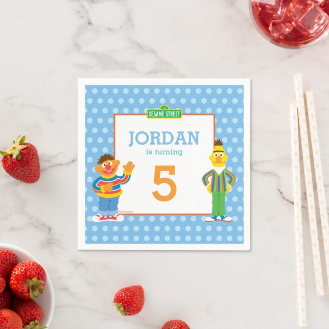 Bert and Ernie Birthday Napkin (Insitu)