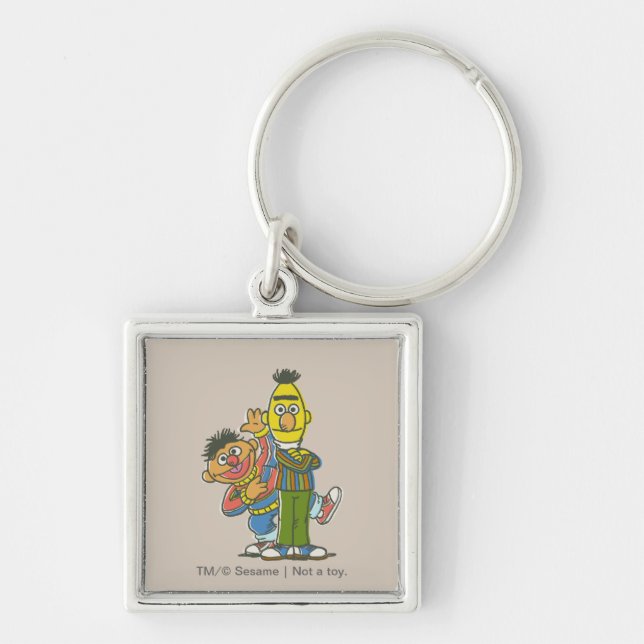 Bert and Ernie Classic Style Key Ring (Front)