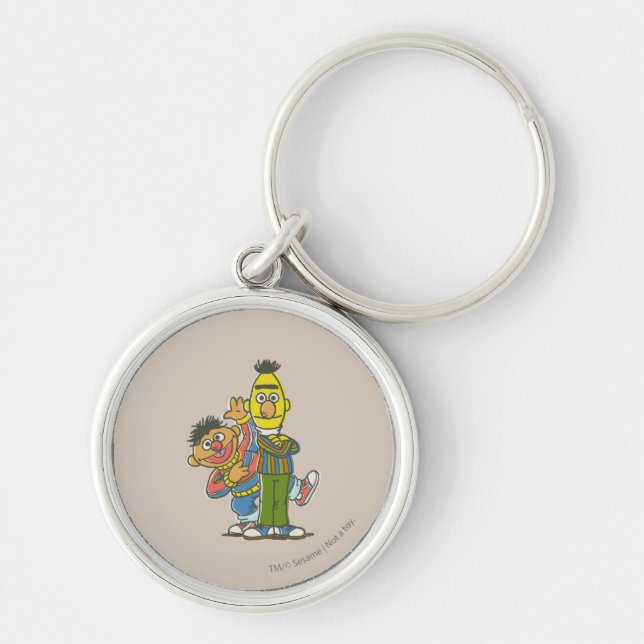 Bert and Ernie Classic Style Key Ring (Front)