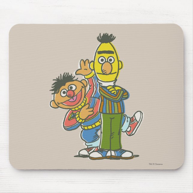 Bert and Ernie Classic Style Mouse Pad (Front)