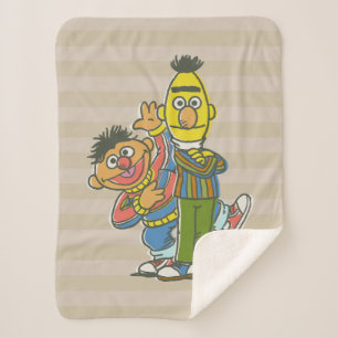 Bert and Ernie Classic Style Sherpa Blanket