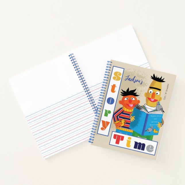 Bert and Ernie Story Time | Add Your Name Notebook (Inside)