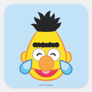Bert Face with Tears of Joy Square Sticker