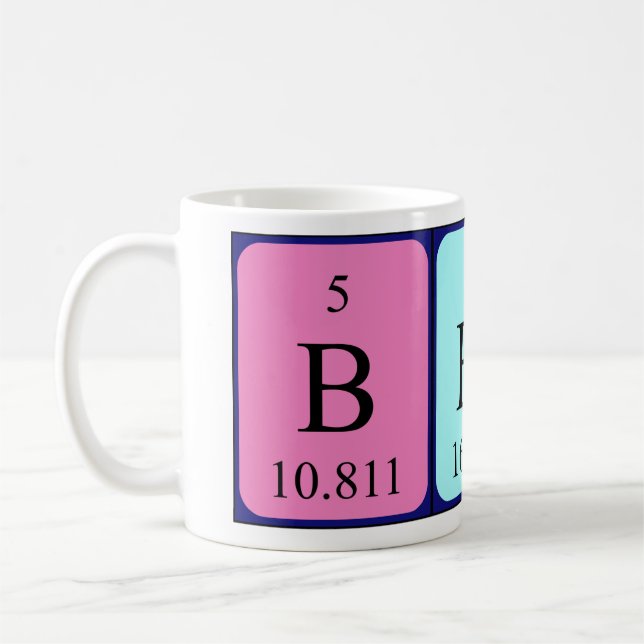 Bert periodic table name mug (Left)