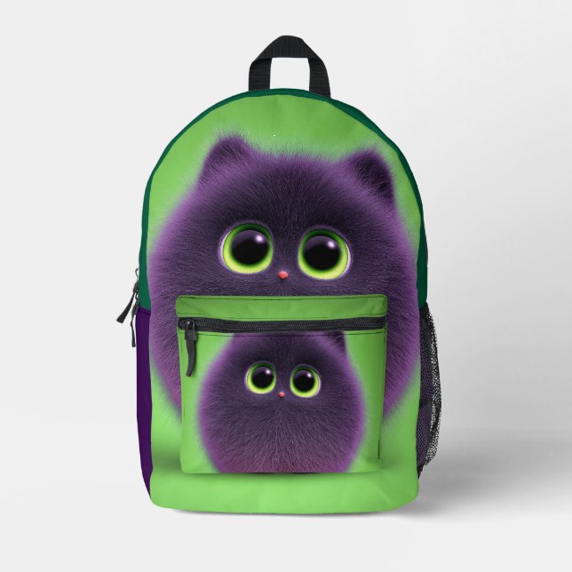 Bert Sootkins, A Magical Cat Printed Backpack (Front)